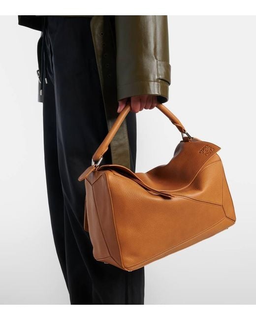 Borsa Puzzle Large di Loewe in Brown