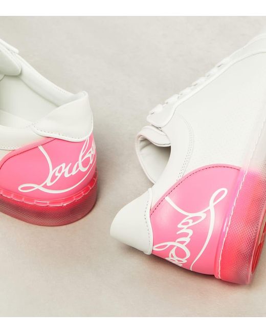 Christian Louboutin White Sneakers Fun Vieira Aus Leder