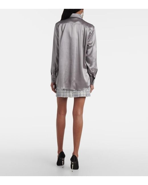 Dolce & Gabbana Gray Silk Shirts
