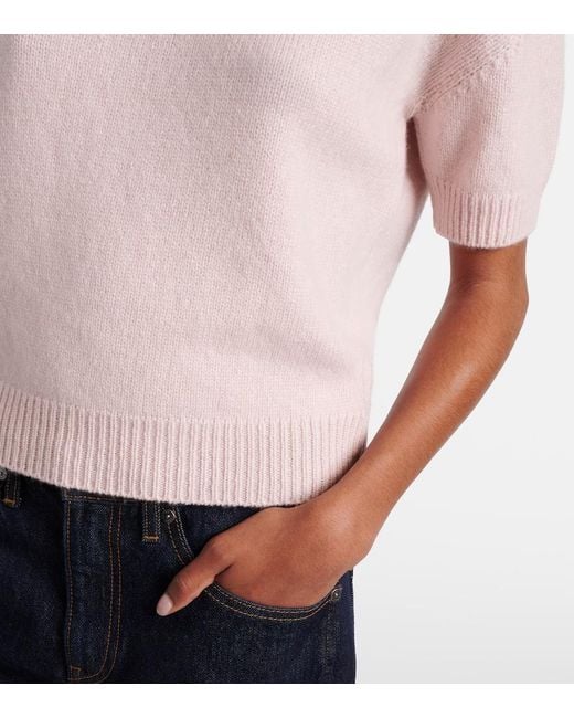 Khaite Pink Golden Cashmere Sweater