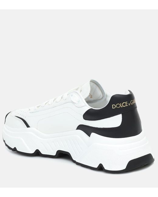 Dolce & Gabbana White Sneakers Daymaster aus Leder