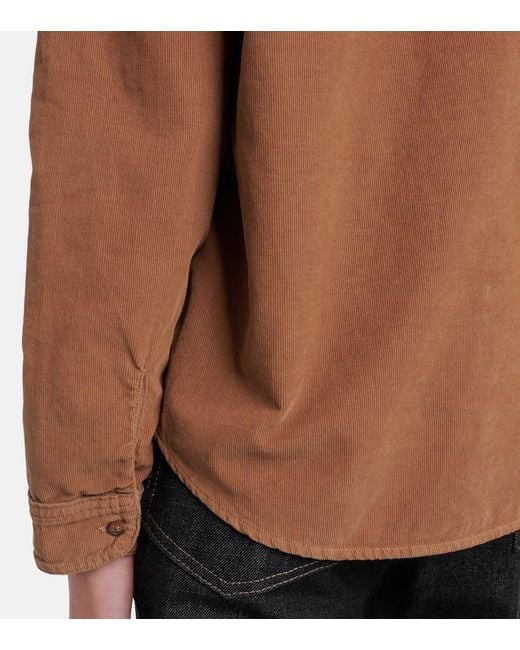 Velvet Brown Arielle Cotton Corduroy Shirt
