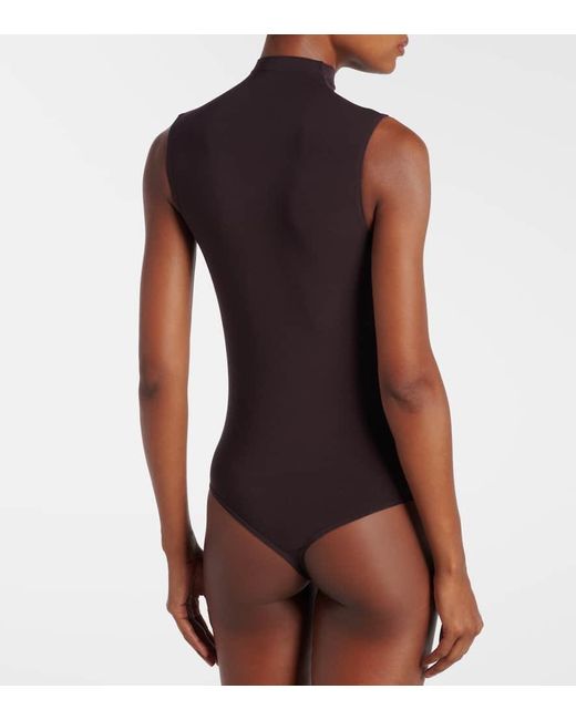 Body De Cuello Alto Wolford de color Brown