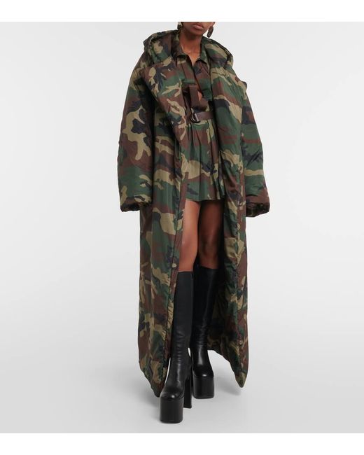 Norma kamali sleeping bag coat camo shop
