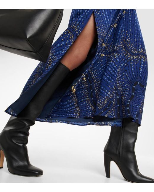 Altuzarra Blue Safia Silk Maxi Skirt