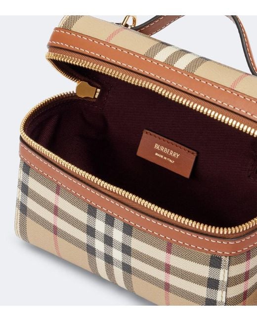 Burberry Brown Check Mini Vanity Bag