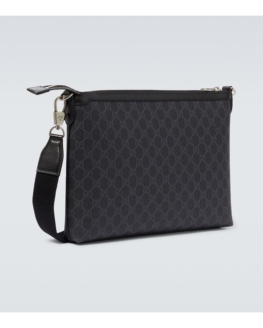 Gucci Black GG Canvas Crossbody Bag for men