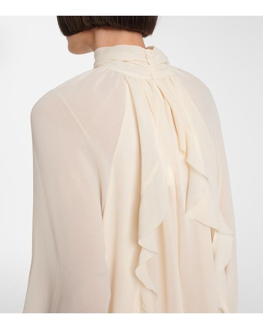 Vince Natural Chiffon Blouse