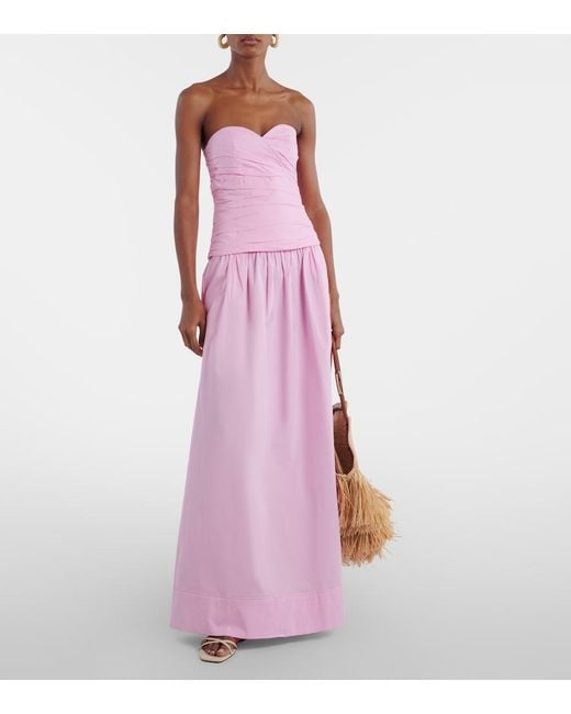 Adriana Degreas Pink Opulence Draped Cotton Corset