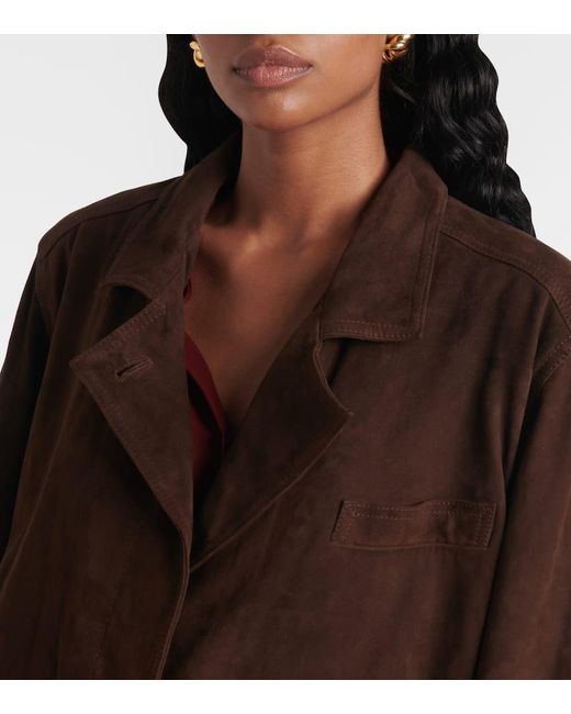 Blazé Milano Brown Bomberjacke Cleo Aus Veloursleder
