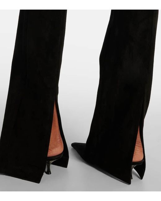 Stouls Black Kam 24 Suede Flared Pants