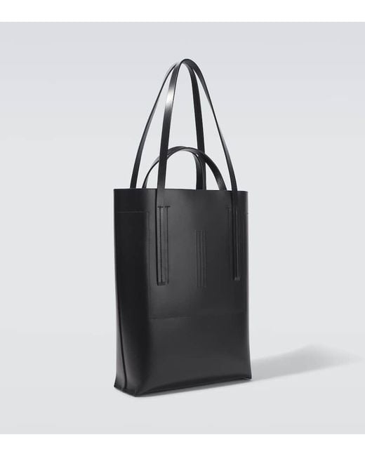 Rick Owens Black Medium Leather Tote Bag for men
