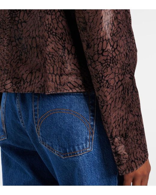 Blazé Milano Brown Shamo Bolero Velvet Jacket