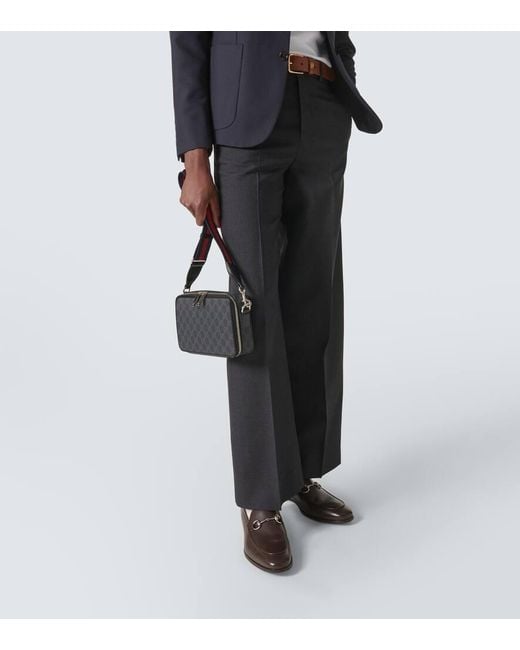Gucci Black Gg Canvas Mini Shoulder Bag for men