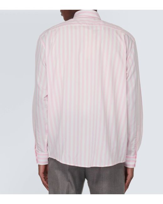 Acne Pink Striped Shirt for men