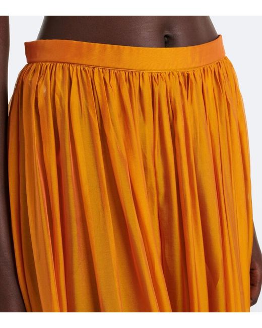 retroféte Orange Evolet Chiffon Balloon Pants