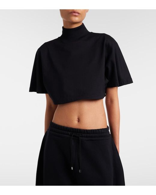 Alaïa Black Cotton Jersey T-Shirt