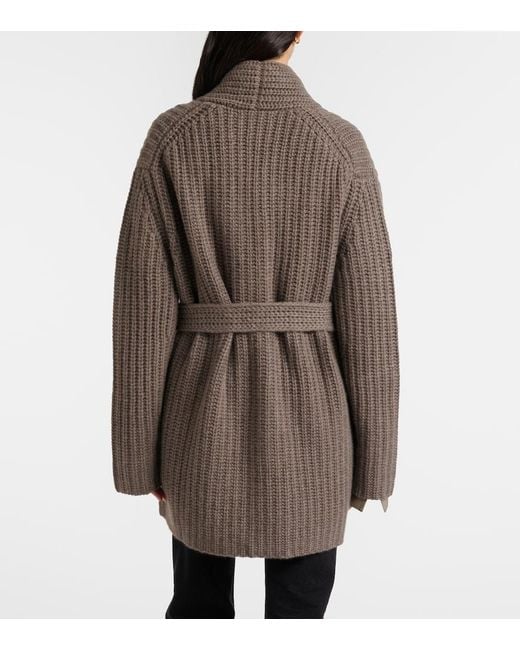 Lisa Yang Brown Jacqueline Cashmere Cardigan