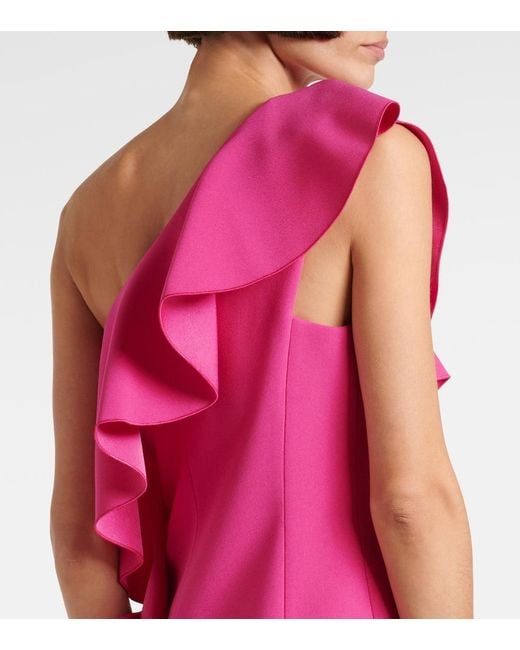 Max Mara Pink Giacomo Ruffled Sable Minidress
