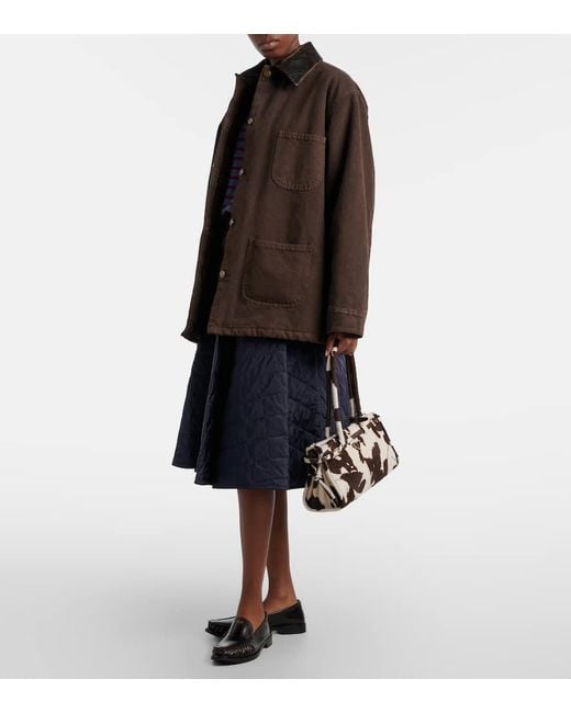 Prada Black Bonnie Medium Calf Hair Shoulder Bag