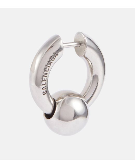 Balenciaga Metallic Sharp Ball Earrings