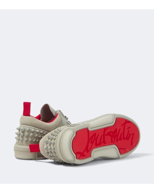 Christian Louboutin Natural Astroloubi Leather & Suede Sneaker