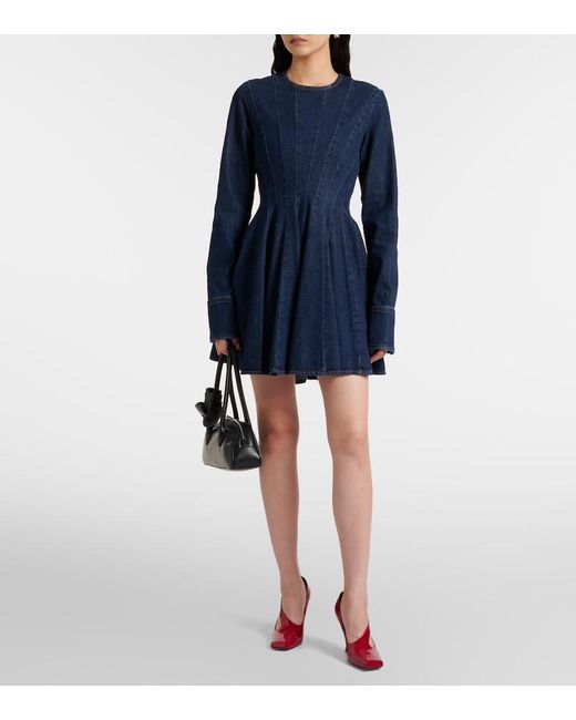 Sportmax Blue Aereo Denim Minidress