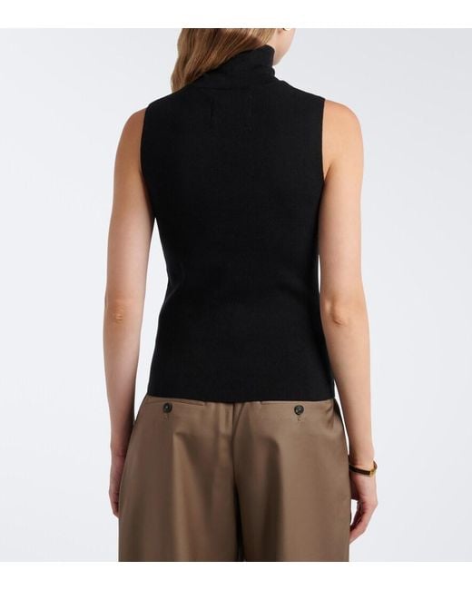 Extreme Cashmere Black N°502 Collo Cotton And Cashmere Top