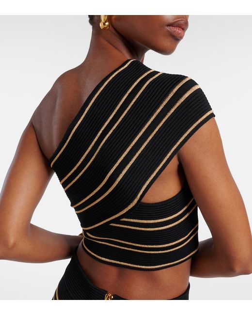 Balmain Black Top With Lurex Thread