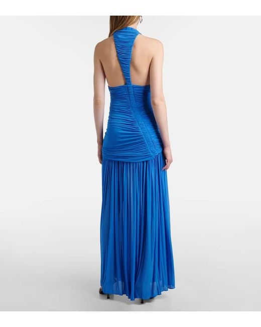 Christopher Esber Blue Orion Gathered Ruched Gown
