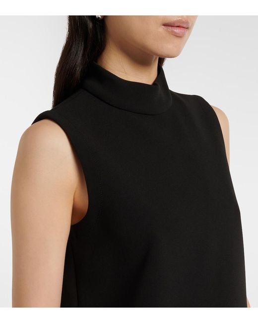 Max Mara Black Feather-Trimmed Top