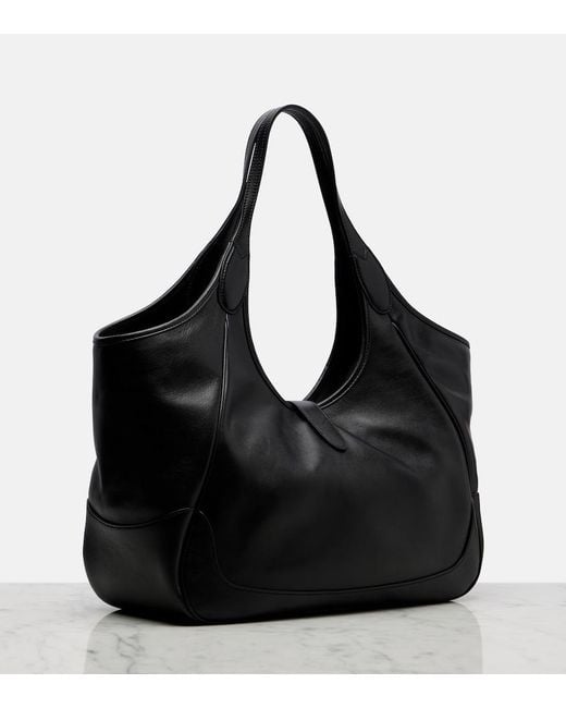 Gucci Black Mercato Medium Leather Tote Bag