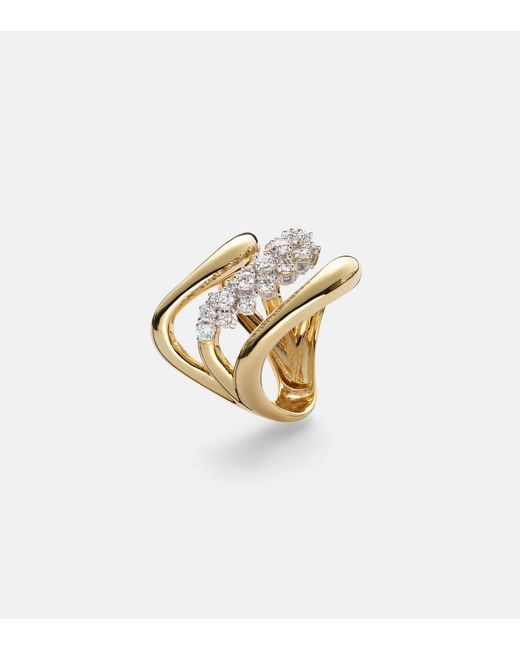 YEPREM White Golden Strada 18Kt Ring With Diamonds