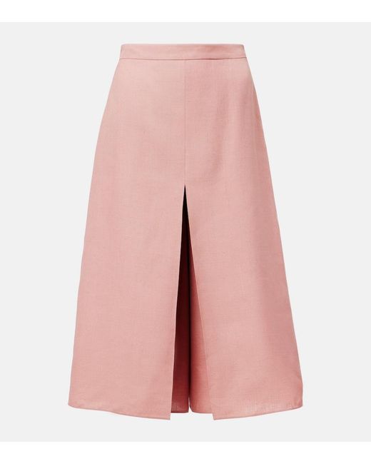 Valentino Pink High-Rise Wide-Leg Skort