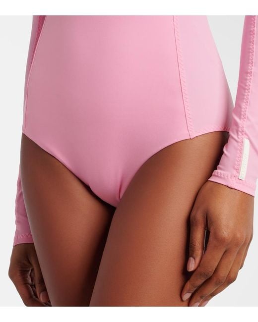 Hunza G Pink Tyra Rashguard Swimsuit