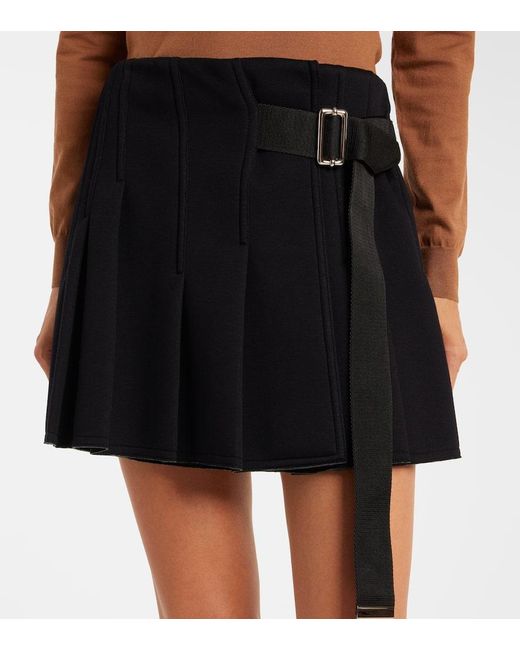 Minifalda Con Cinturon Plan C de color Black