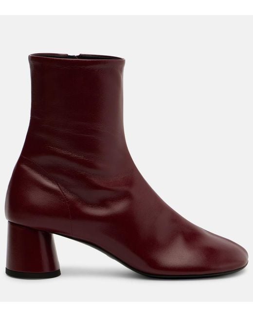 Proenza Schouler Red Glove Leather Ankle Boots