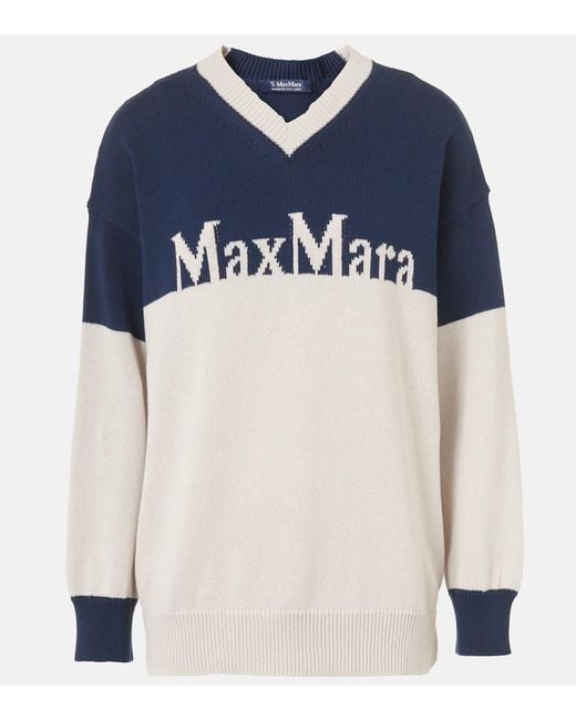 Max Mara Blue Luigi Cotton Sweater