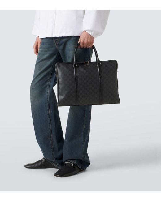 Gucci Black Essence Classic Medium Briefcase for men
