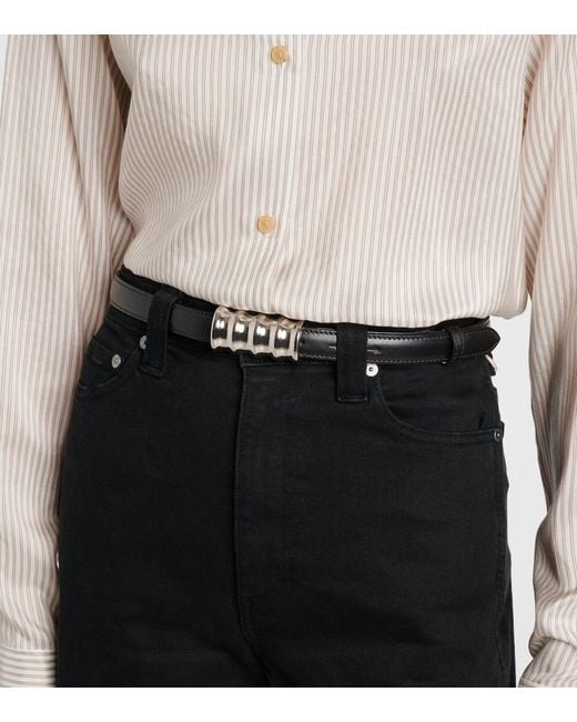 Khaite Black Julius Small Leather Belt