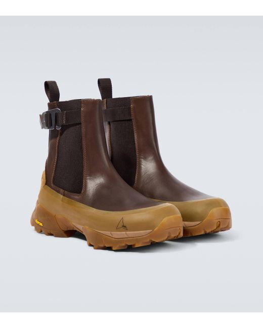 Roa Brown Leather Chelsea Boots for men