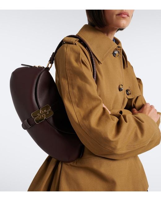 Ganni Brown B-Kat Small Shoulder Bag