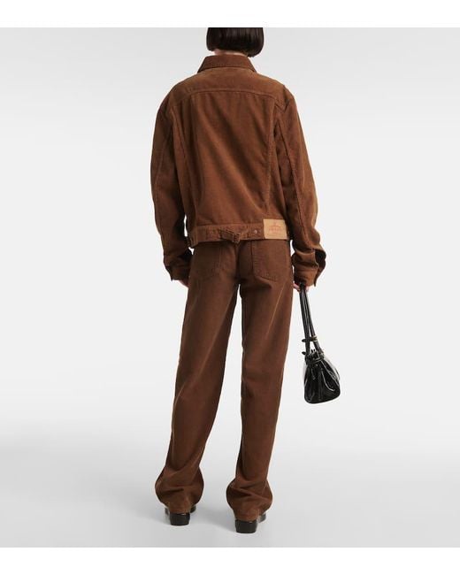 Prada Brown Caramel-coloured Shirt Jacket In Corduroy