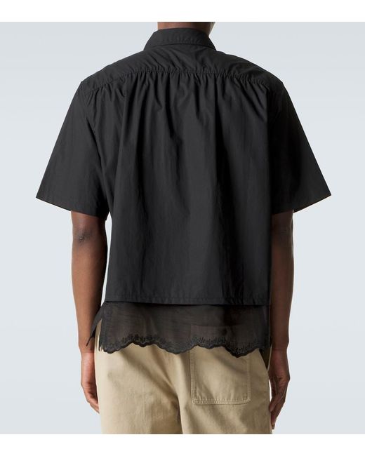 Our Legacy Black Embroidered Cotton Poplin Shirt for men