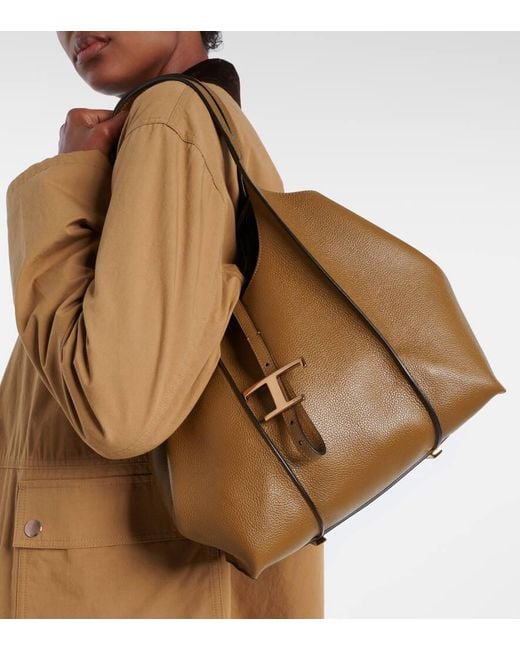 Tod's Brown Tote Bag T Timeless Aus Leder