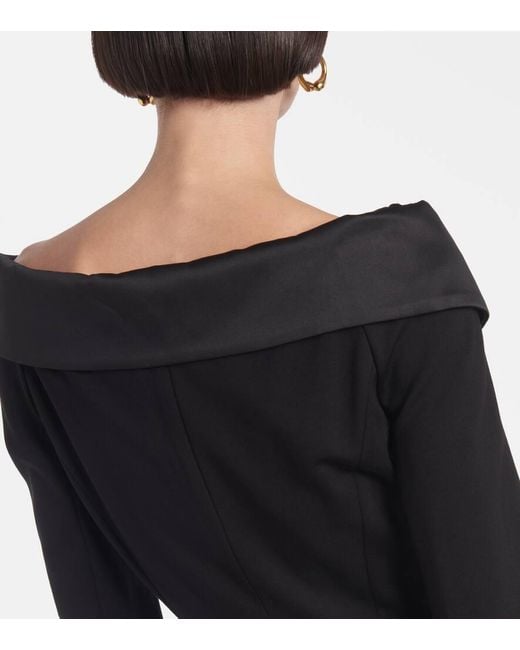 Dorothee Schumacher Black Off-Shoulder-Midikleid Emotional Essence