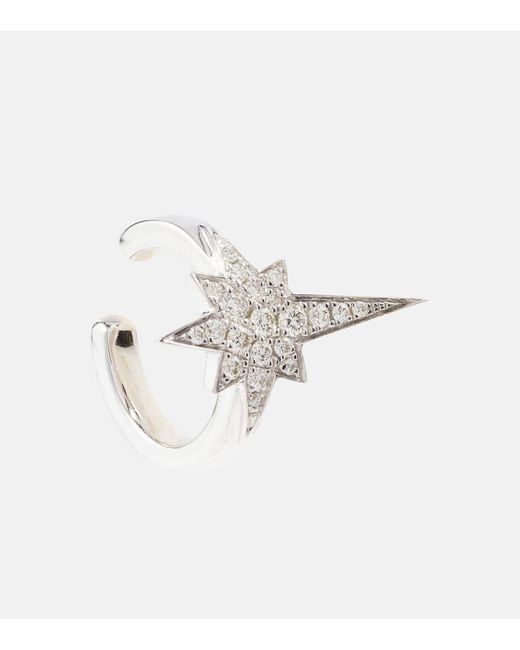 Ear cuff North Star de oro de 14 ct con diamantes Robinson Pelham de color Natural