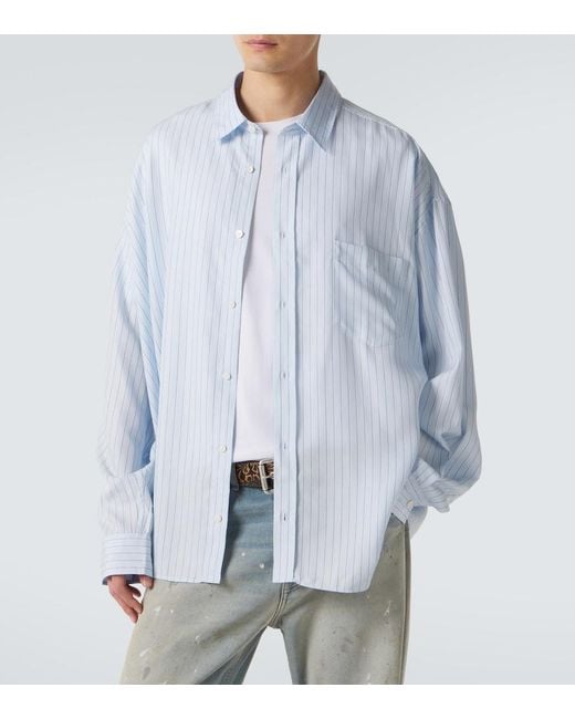 Acne Blue Striped Shirt for men