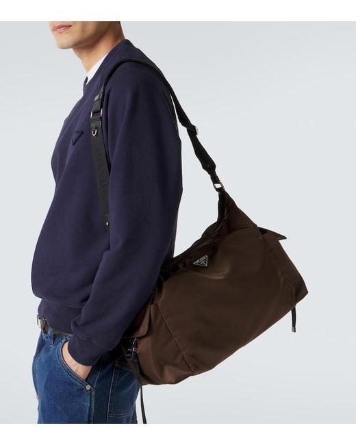 Prada Brown Explore Re-Nylon Shoulder Bag for men