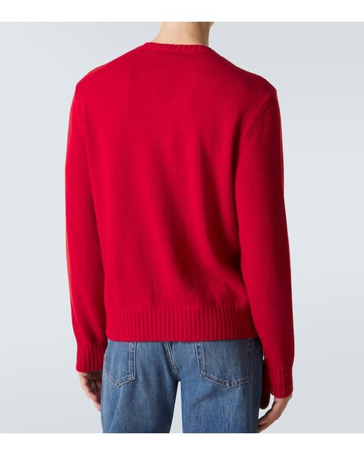 Valentino Red Chez Virgin Wool Sweater for men